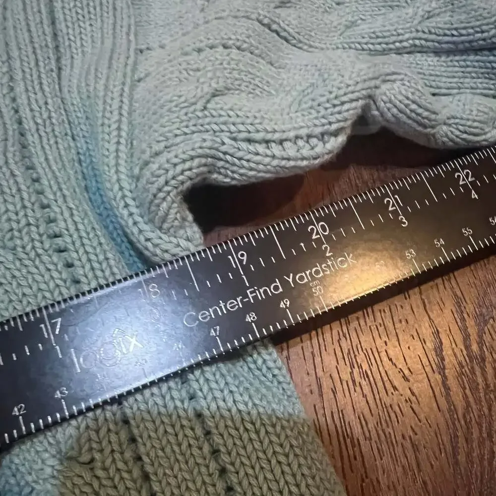 Vintage Eddie Bauer 100% Cotton Cable Knit Crewneck Sweater - Picture 6 of 7